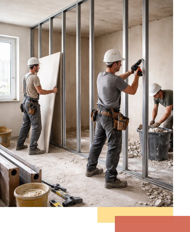 Перенос гипсокартонной перегородки в Лыткарино профессионально и быстро