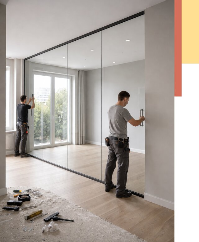 Изготовление стеклянных перегородок в Лыткарино от 12650 руб. под ключ | ОТДЕЛОЧНИК-Лтк