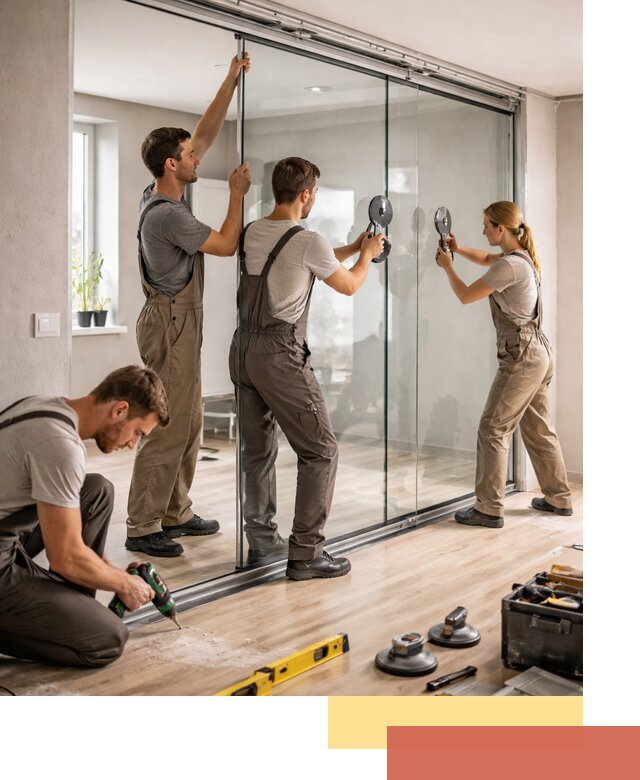 Изготовление стеклянных перегородок на заказ в Лыткарино