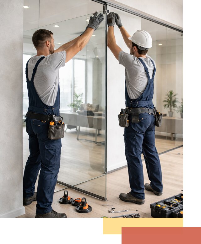 Безрамные стеклянные перегородки под ключ в Лыткарино