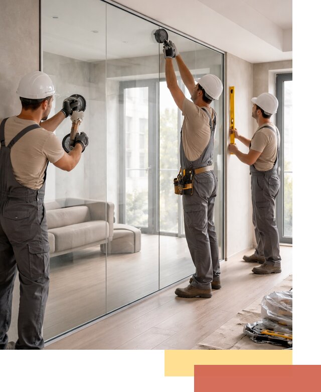 Перегородки из закаленного стекла в Лыткарино для офисов и квартир