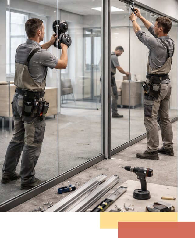 Стеклянные офисные перегородки под ключ в Лыткарино