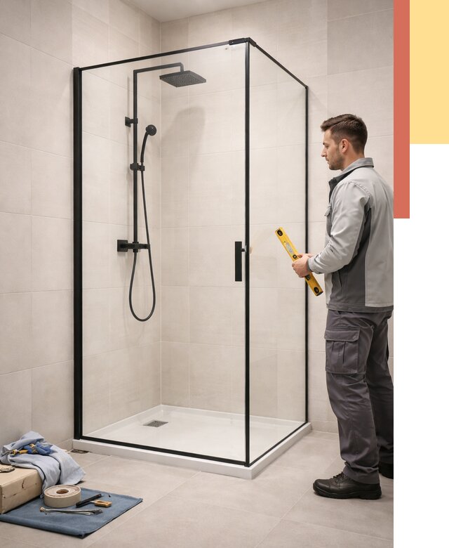 Стеклянные перегородки для душа в Лыткарино от 12804 руб. | Монтаж под ключ — ОТДЕЛОЧНИК-Лтк