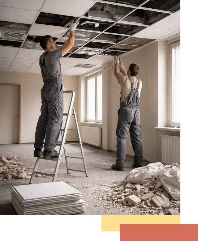 Демонтаж потолков Армстронг профессионально в Лыткарино