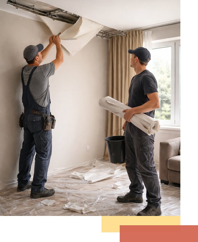 Демонтаж натяжного потолка в Лыткарино быстро и аккуратно