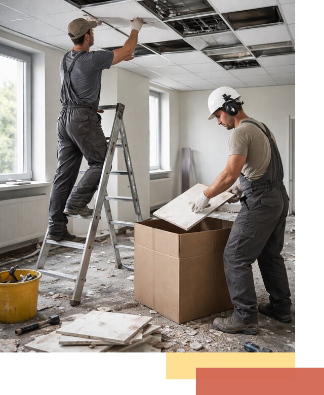 Демонтаж потолочной плитки в Лыткарино быстро и аккуратно