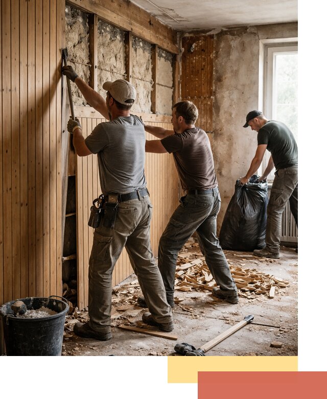 Демонтаж вагонки и вывоз материалов в Лыткарино