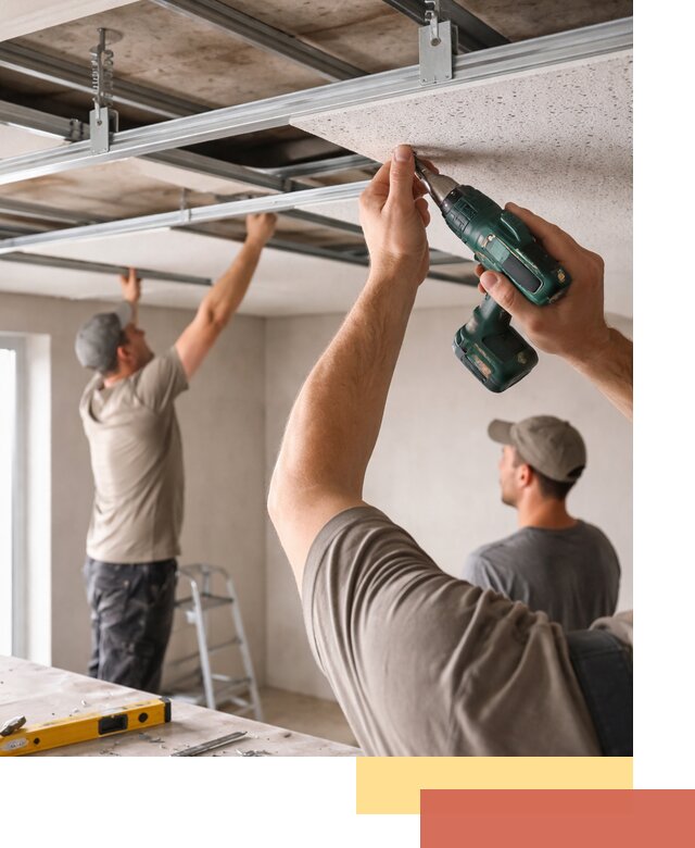 Монтаж акустического потолка в Лыткарино под ключ