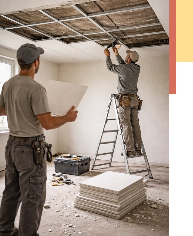 Замена плит подвесного потолка в Лыткарино от 1793 руб. быстро и недорого | ОТДЕЛОЧНИК-Лтк
