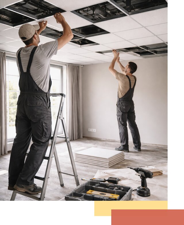 Замена плит подвесного потолка в Лыткарино быстро и качественно