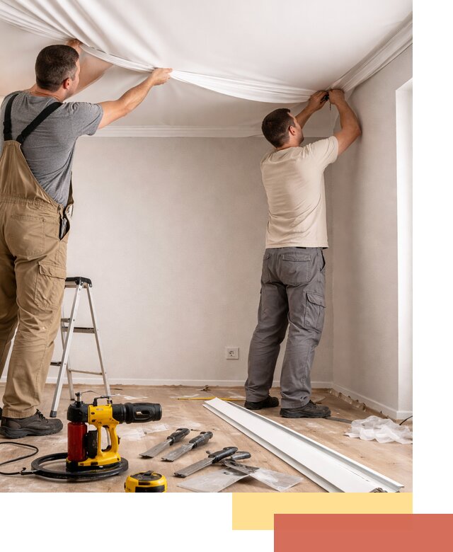 Монтаж ПВХ натяжного потолка в Лыткарино качественно и быстро