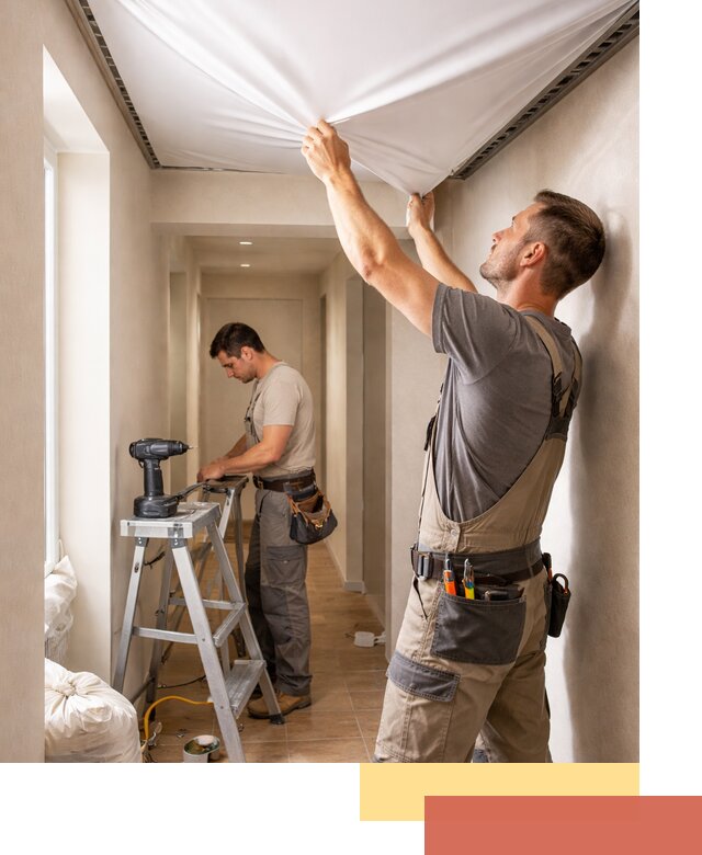 Монтаж натяжного потолка в прихожей в Лыткарино