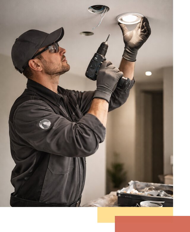 Установка точечных светильников в натяжной потолок в Лыткарино