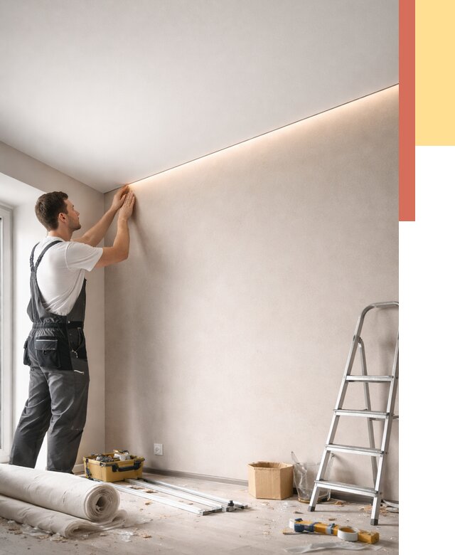 Теневые натяжные потолки в Лыткарино от 8399 руб. под ключ | ОТДЕЛОЧНИК-Лтк