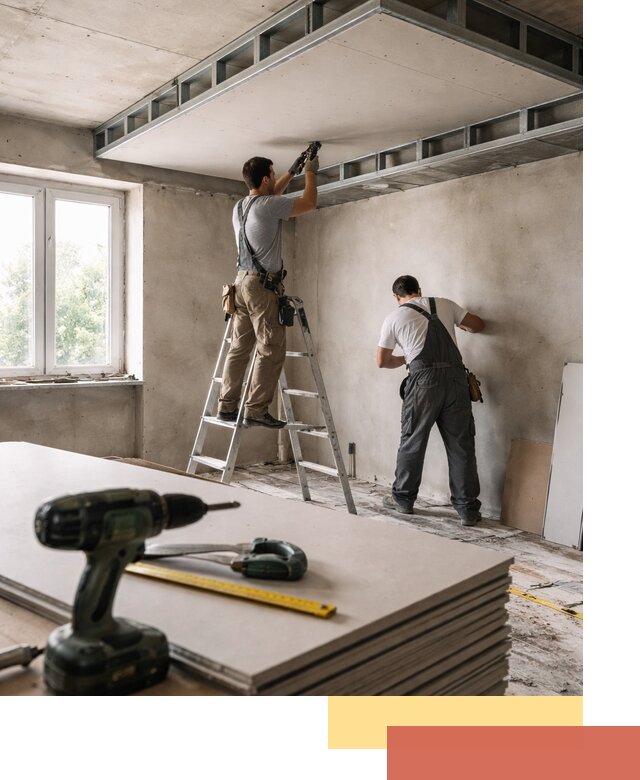 Двухуровневый потолок из гипсокартона в Лыткарино