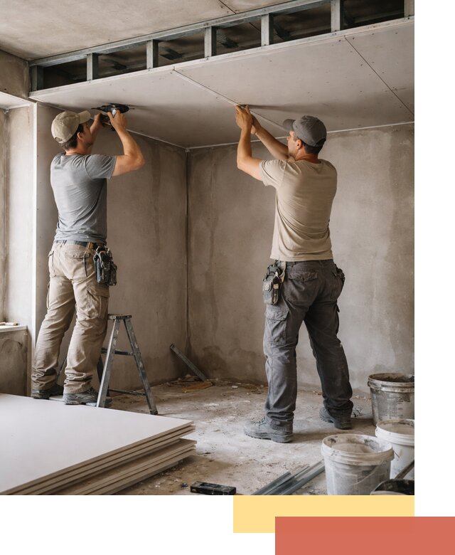 Короб из гипсокартона на потолке под ключ в Лыткарино