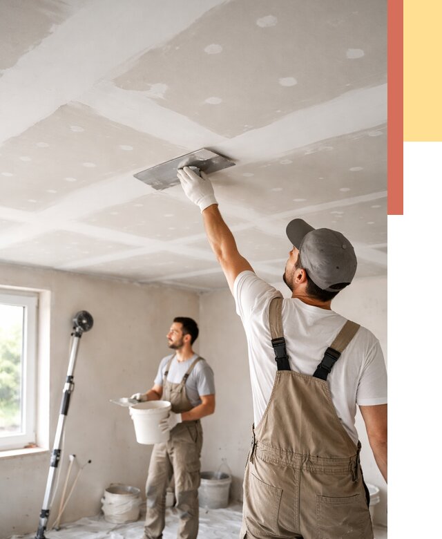 Шпаклевка потолка из гипсокартона в Лыткарино от 3278 руб./м2 — услуги под ключ | ОТДЕЛОЧНИК-Лтк