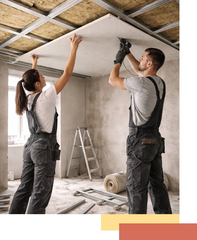 Звукоизоляция потолка из ГКЛ в Лыткарино профессионально и надежно