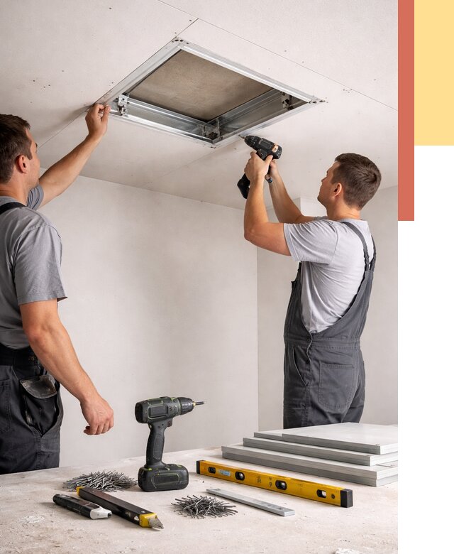 Установка люка в потолок ГКЛ в Лыткарино от 2561 руб. под ключ | ОТДЕЛОЧНИК-Лтк