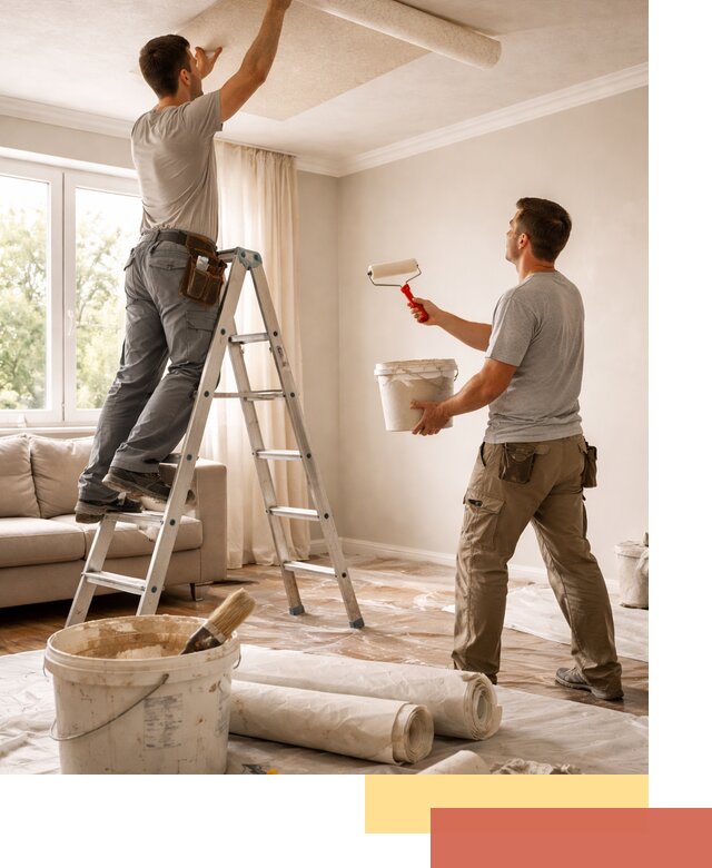 Поклейка обоев на потолок в Лыткарино — качественно и быстро