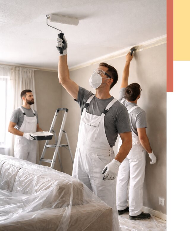 Покраска потолка водоэмельсионной краской в Лыткарино от 2253 руб/м² — услуги под ключ | ОТДЕЛОЧНИК-Лтк