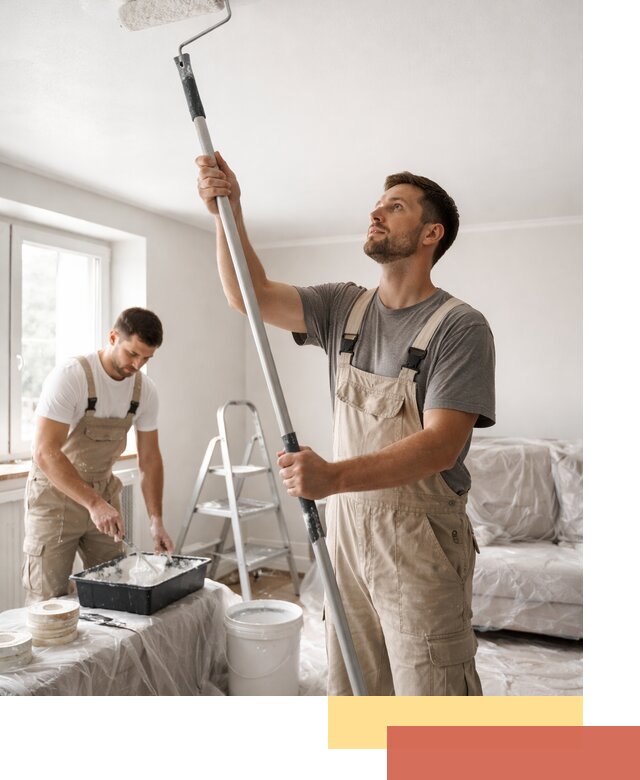 Покраска потолка водоэмульсионной краской в Лыткарино