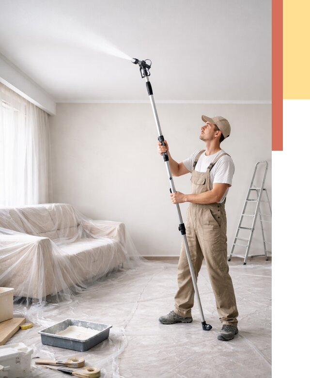 Покраска потолка краскопультом в Лыткарино от 4609 руб. быстро и недорого | ОТДЕЛОЧНИК-Лтк