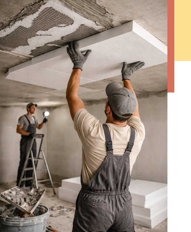 Утепление потолка пенопластом в Лыткарино от 4609 руб/м2 — недорого и быстро | ОТДЕЛОЧНИК-Лтк