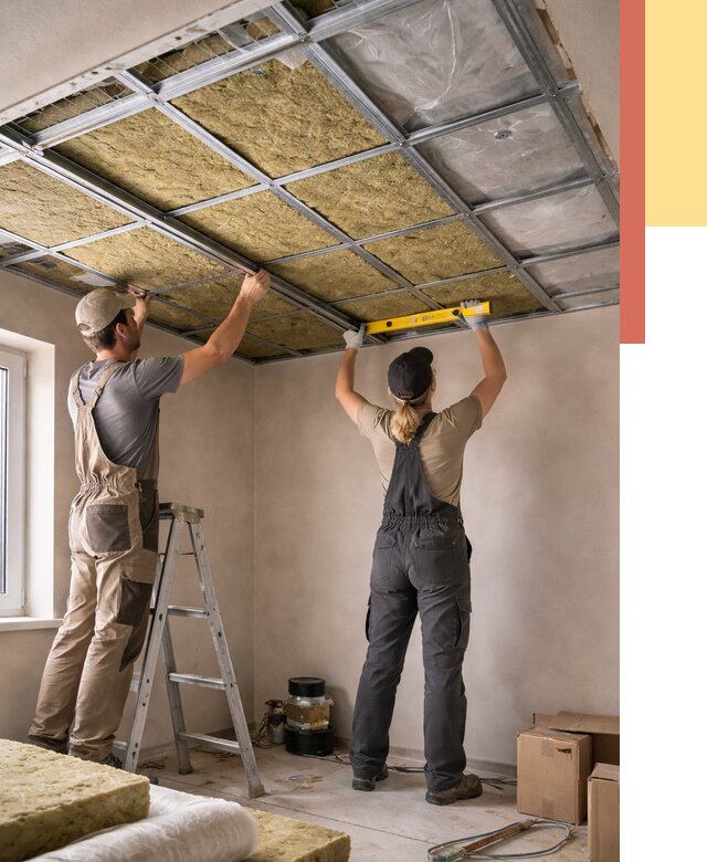 Шумоизоляция потолка в Лыткарино от 1280 руб. под ключ — услуги ОТДЕЛОЧНИК-Лтк